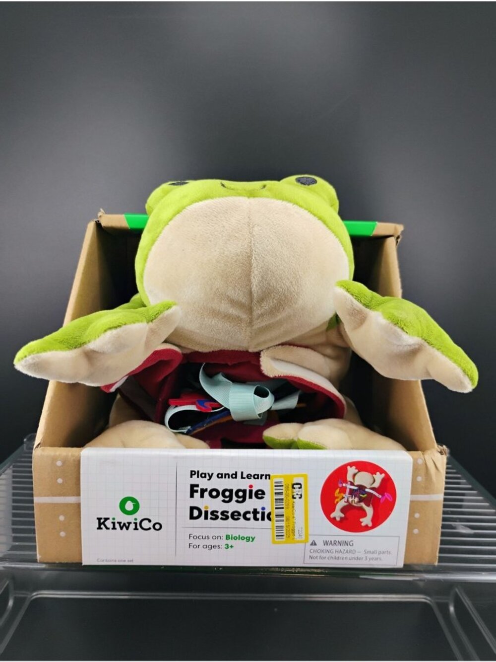 KiwiCo Play & Learn Froggie Dissection Plush Toy With Felt Organs